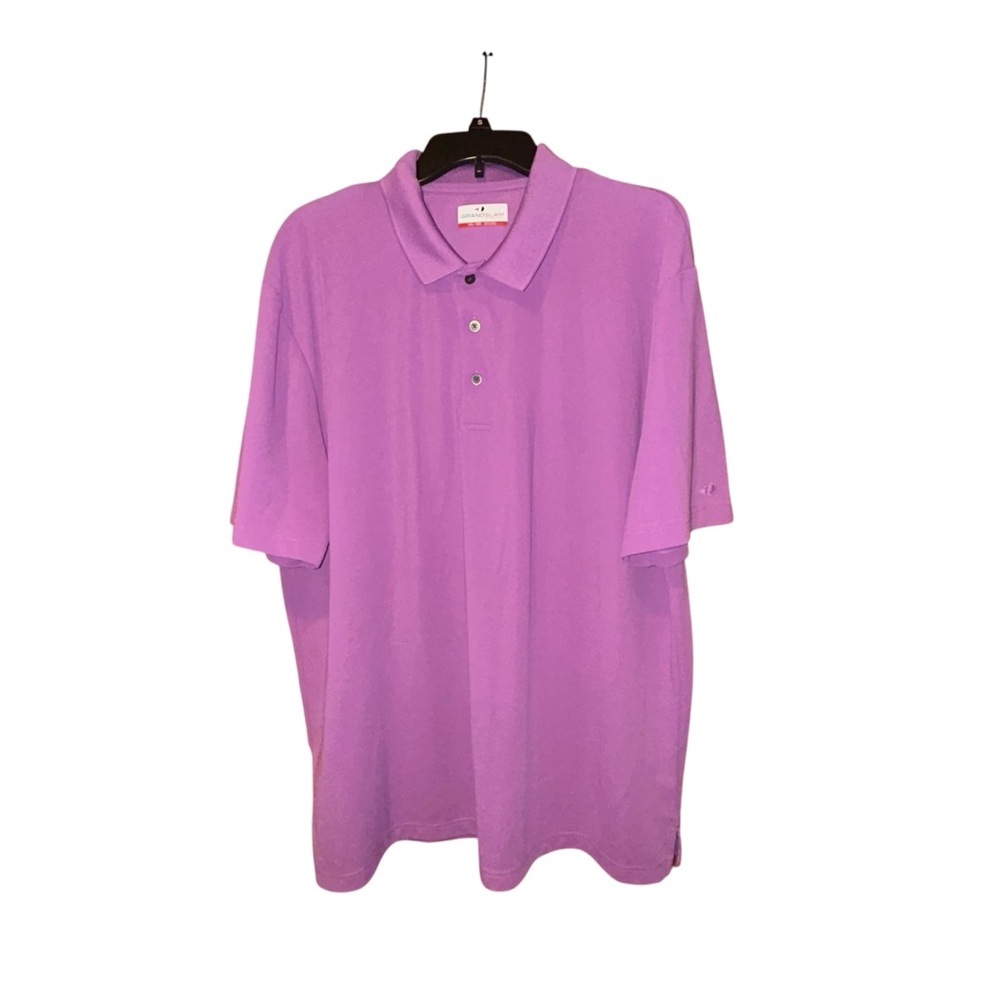 Grand Slam Performance Polo Shirt Men’s XXL Purple Golf Activewear Casual - Picture 2 of 7